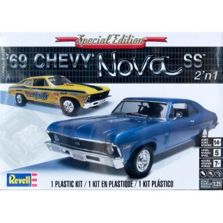 1969 Chevy Nova SS 2n1 Chevrolet 1:25 Model Kit Revell 2098