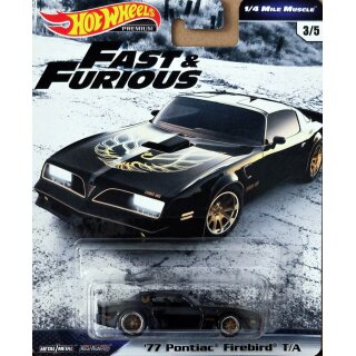 77 Pontiac Firebird T/A Trans Am Fast & Furious 1/4 Mile Muscle 3/5 1:64 Hot Wheels GBW88 GBW75