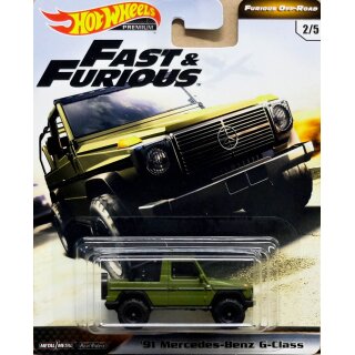 91 Mercedes Benz G-Class Fast & Furious Off-Road 2/5 1:64 Hot Wheels GBW96 GBW75