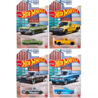 Fahrzeugmarken Hot Pickups Set 4 Modellautos 1:64 Hot Wheels GYN20 - 979Q