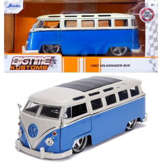 1962 Volkswagen Bus Blau 1:24 Jada Toys 99023