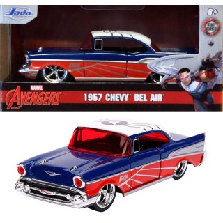 1957 Chevy Bel Air Falcon Sam Wilson Avengers Marvel 1:32 Jada Toys 31762