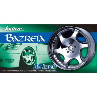 20 inch Kranze Bazreia Tire & Wheel Set 1:24 Model Kit Aoshima 054673