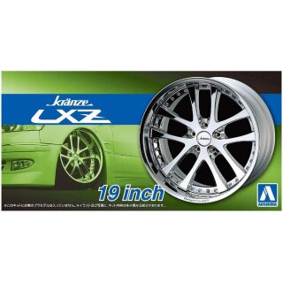 19 inch Kranze LXZ Tire & Wheel Set 1:24 Model Kit Aoshima 055298