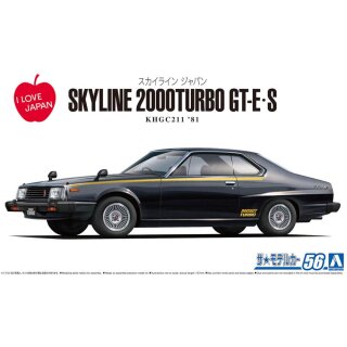 1981 Nissan Skyline 2000 Turbo GT-E-S KHGC211 1:24 Model Kit Aoshima 061084