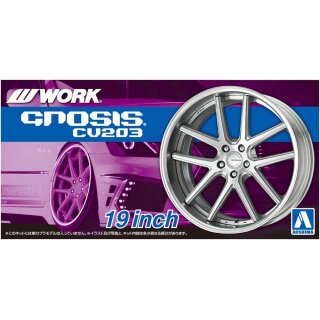 19 inch Work Gnosis CV203 Tire & Wheel Set 1:24 Model Kit Aoshima 061169
