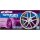 19 inch Work Gnosis CV203 Tire & Wheel Set 1:24 Model Kit Aoshima 061169