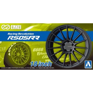 18 Zoll Enkei Racing Revolution RS05RR Felgen & Reifen Set 1:24 Model Kit Bausatz Aoshima 061190
