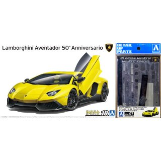 Lamborghini Aventador LP720-4 50th Anniversary + Detail Up Parts 1:24 Model Kit Bausatz Aoshima