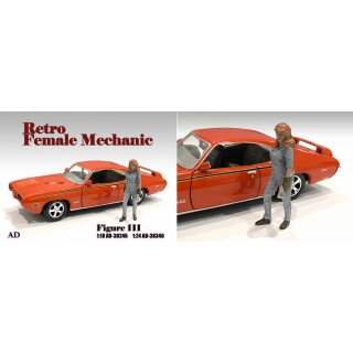 Retro Female Mechanic Figure III Sexy Model Mechanikerin 1:18 American Diorama AD-38246