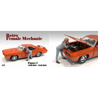 Retro Female Mechanic Figure I Sexy Model Mechanikerin 1:24 American Diorama AD-38344