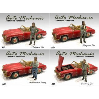 Auto Mechanic Set 4 models Mechaniker Figuren in 1:18 American Diorama