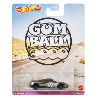 Pagani Huayra Gumball 3000 Entertainment 1:64 Hot Wheels GJR51 DMC55
