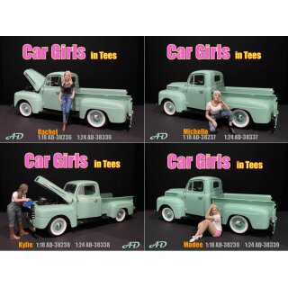 Car Girls in Tees Set 4 Sexy Models Figuren in 1:24 American Diorama