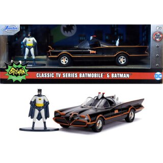 1966 Batmobile Classic TV Series + Batman Figur 1:32 Jada Toys 31703