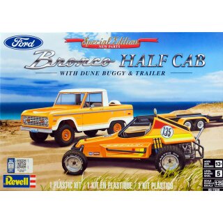 Ford Bronco Half Cab + Dune Buggy & Trialer Sandman 1:25 Model Kit Bausatz Revell 7228