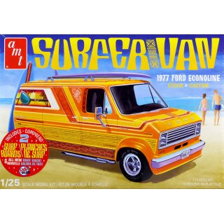 1977 Ford Econoline Surfer Van + 2 Surfboards 1:25 AMT Model Kit Bausatz AMT1229
