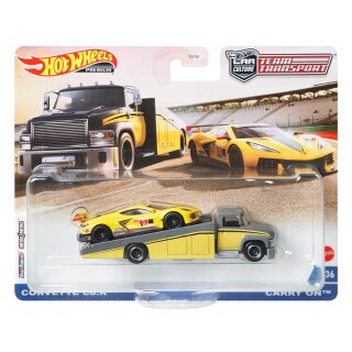 Chevy Corvette C8.R + Carry On Team Transport #36 Car Culture 1:64 Hot Wheels GRK67 FLF56