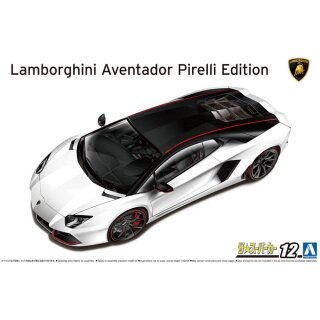 2014 Lamborghini Aventador Pirelli Edition 1:24 Model Kit Bausatz Aoshima 061213