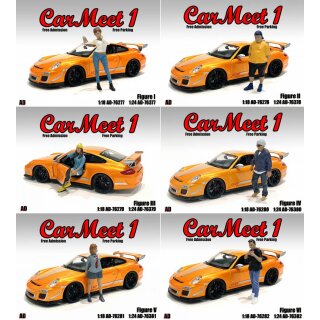 Car Meet 1 Set 6 Figuren Models 1:18 American Diorama