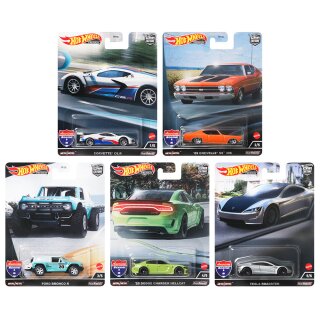 American Scene Set 2022 Car Culture 5 models 1:64 Hot Wheels FPY86 - 978J