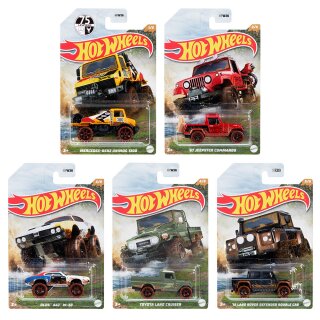 Mud Runners 2022 Cars Set 5 Modellautos 1:64 Hot Wheels HFW36 - 979T