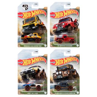 Mud Runners 2022 Cars Set 4 Modellautos 1:64 Hot Wheels HFW36 - 979T
