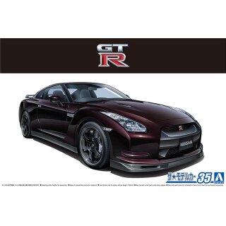 2009 Nissan GT-R R35 Spec V in 1:24 Model Kit Bausatz Aoshima 062180