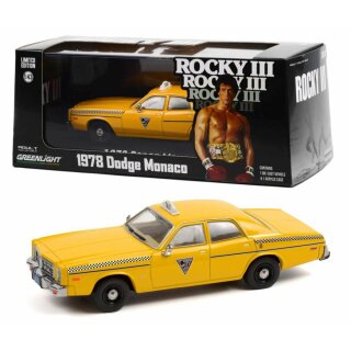 1978 Dodge Monaco City Cab Rocky III Taxi 1:43 GreenLight 86612