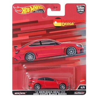 12 Mercedes-Benz C63 AMG Coupe Black Series Fahren auf der Autobahn Car Culture 1:64 Hot Wheels HCJ79 FPY86