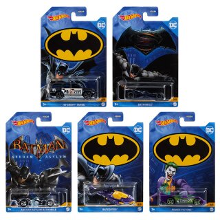 Batman Set 5 Modellautos Batmobile 2022 in 1:64 Hot Wheels HDG89 - 979B
