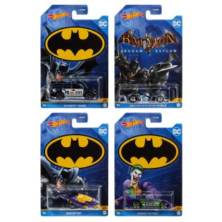 Batman Set 4 Modellautos Batmobile 2022 in 1:64 Hot Wheels HDG89 - 979B