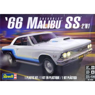 66 Chevrolet Malibu SS 2n1 in 1:24 Model Kit Bausatz Revell 4520