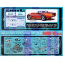 1968 Chevy Corvette Custom 1:25 AMT Model Kit Bausatz...