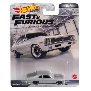 70 Chevrolet Nova SS Fast & Furious Entertainment 2022 in 1:64 Hot Wheels HCP14 DMC55