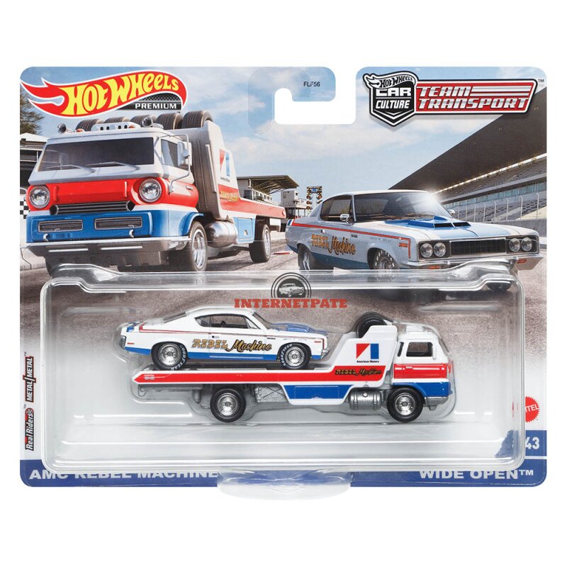 Hot Wheels AMC Rebel Machine 'Wide Open' - Car Culture Team Transport #43 Diecast Car