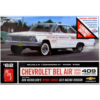 62 Chevrolet Bel Air Super Stock 409 Don Nicholson 1:25 AMT Model Kit Bausatz AMT1283