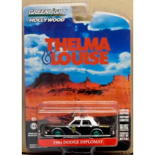 1984 Dodge Diplomat New Mexico Police Thelma & Louise GREEN MACHINE 1:64 GreenLight 44945