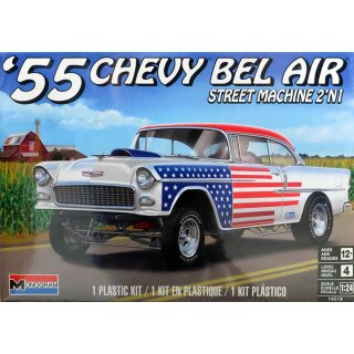 55 Chevy Bel Air Street Machine 2N1 Monogram 1:24 Model Kit Revell 4519