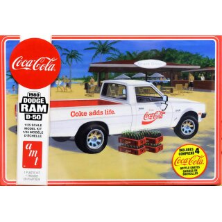 1980 Dodge Ram D-50 Pickup Truck Coca Cola 1:25 AMT Model Kit AMT1306M