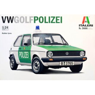 VW Golf Polizei Volkswagen 1:24 Model Kit Bausatz Italeri 3666