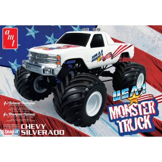 Chevy Silverado Monster Truck USA-1 SNAP 1:32 AMT Model Kit AMT1351