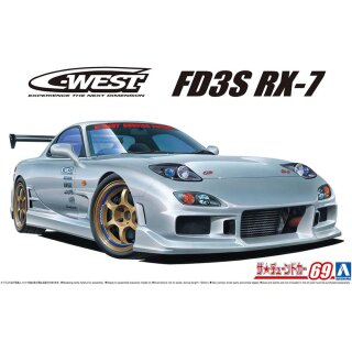 Mazda RX-7 FD3S C-West 1:24 Model Kit Bausatz Aoshima 063026