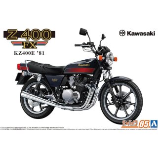 1981 Kawasaki Z400FX KZ400E Bike 1:12 Model Kit Aoshima 064443