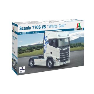 Scania 770 S V8 "White Cab" Truck LKW 1:24 Model Kit Bausatz Italeri 3965