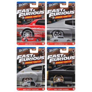 Fast & Furious Domininc Toretto Set 4 Modelle 2024 in 1:64 Hot Wheels HNR88 - 979F