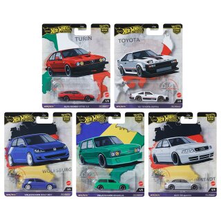 World Tour Set 2024 Car Culture 5 Modelle Premium 1:64 Hot Wheels FPY86 - 976A