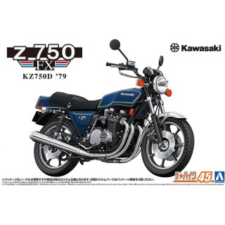 1979 Kawasaki Z750 FX KZ750D Bike Motorrad 1:12 Model Kit Bausatz Aoshima 065204