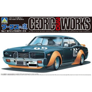 Nissan Cedric 330 Works THE HAWK OF WORKS 1:24 Model Kit Bausatz Aoshima 065730