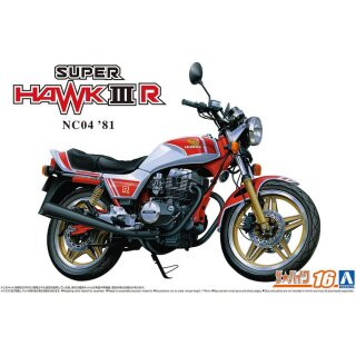 1981 Honda Super Hawk III R NC04 Bike Motorrad 1:12 Model Kit Bausatz Aoshima 064450